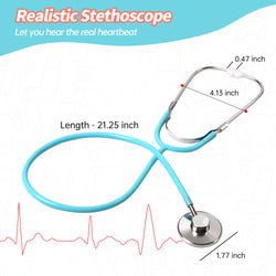 Kids Doctor Kit, 8 Pieces Kids Doctor Playset with Medical Storage Bag & Real Stethoscope(Blue)