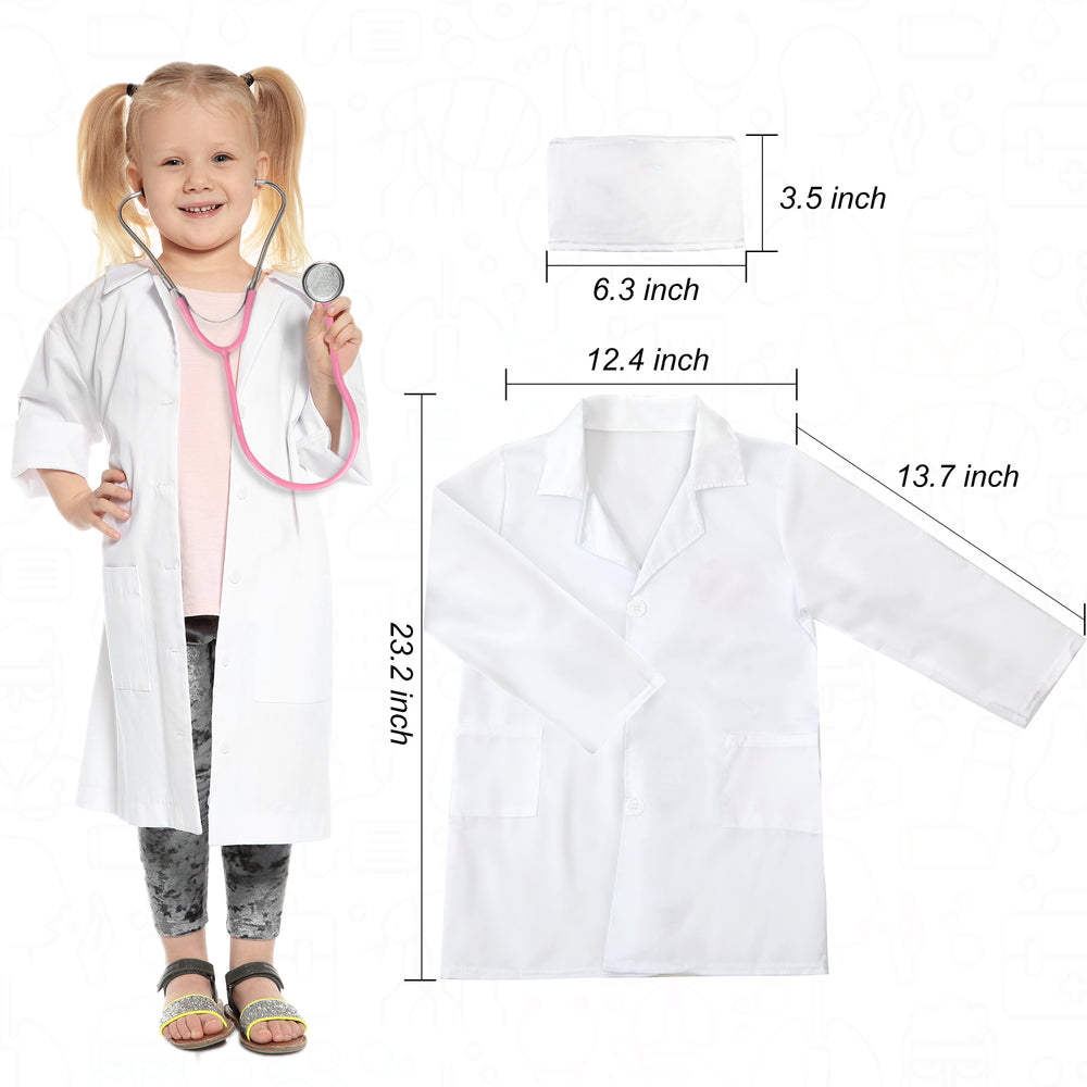Doctor Kit for Kids, Toddler Doctor Playset with Real Stethoscope(Pink)