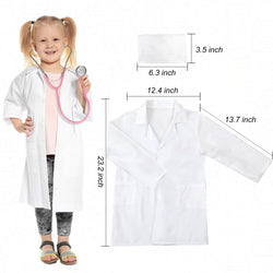 Doctor Kit for Kids, Toddler Doctor Playset with Real Stethoscope(Pink)