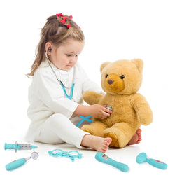Kids Doctor Kit, 8 Pieces Kids Doctor Playset with Medical Storage Bag & Real Stethoscope(Blue)