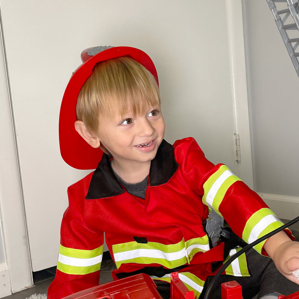 Liberry Fireman Costume for Kids, Kids Firefighter Costume Role Play Set