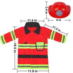 Liberry Fireman Costume for Kids, Kids Firefighter Costume Role Play Set