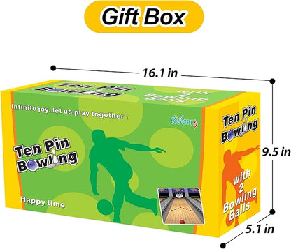 Liberry Kids Bowling Set, 10 Plastic Toy Bowling Pins & 2 Balls, Toddler Indoor Outdoor Sports Games, Educational Birthday Gifts for Boys Girls Ages 2 3 4 5 (White)