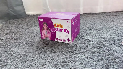 Liberry Kuracista Kompleto por Infanetoj 3-4-5-Jaraj, Infana Kuracista Ludkompleto por Knabinoj kaj Knaboj, Ŝajniga Medicina Kompleto kun Stetoskopo kaj Kostumo por Kristnaska Naskiĝtaga Donaco Rozkolora 