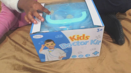 Liberry Doctor Kit for Toddlers 3 4 5 Years Old, Kids Doctor Play Set for Girls Boys Toy, Pretend Play Medical Kit with Stethoscope & Costume for Birthday Gift Blue