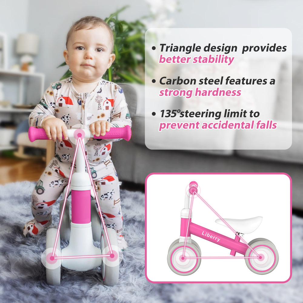 Toddler Bike Pink Balance Bike For Year Old Tricycle For Toddler
