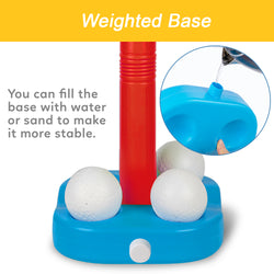 Adjustable T-Ball Set for Kids and Toddlers-Red